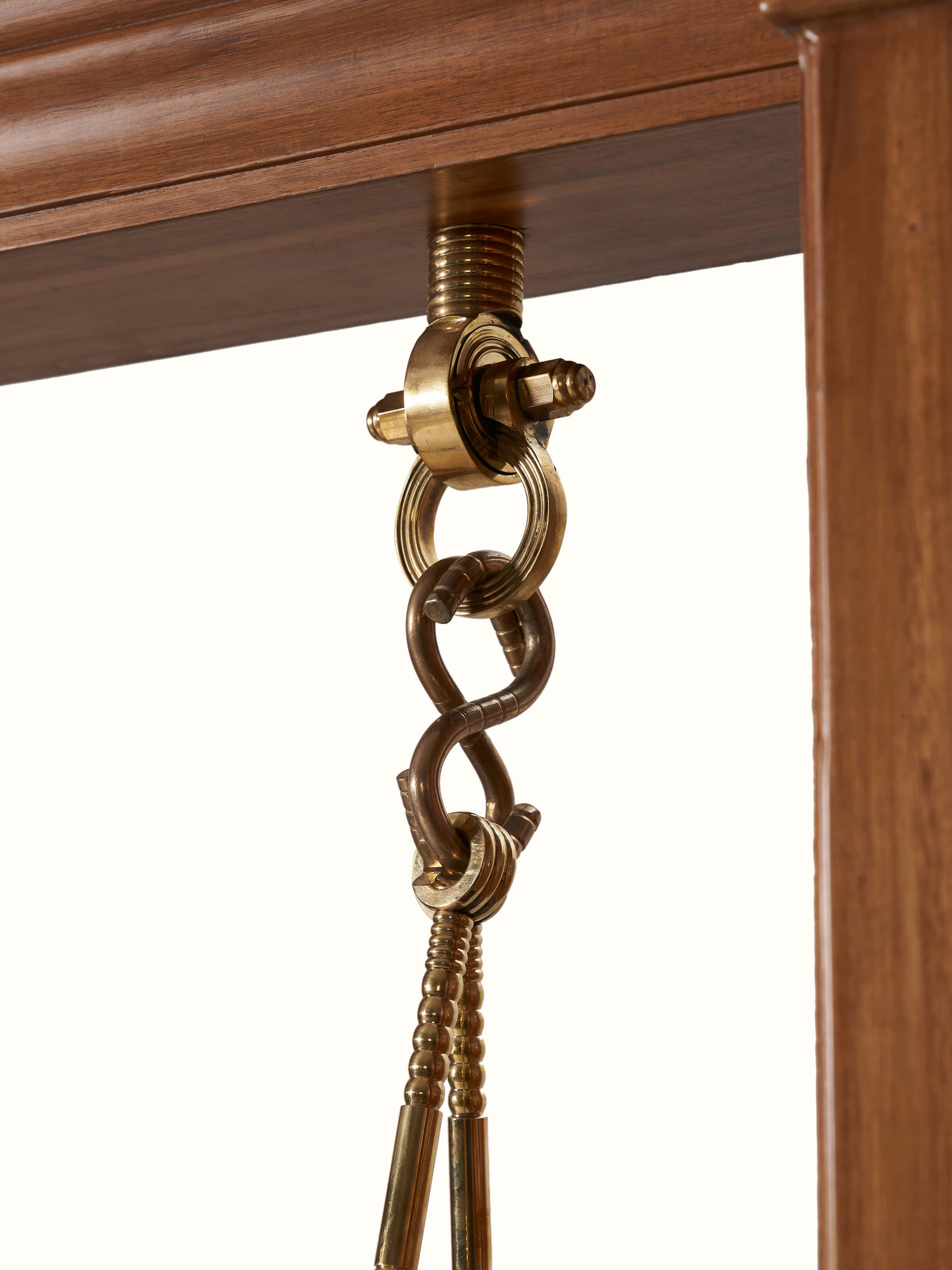 Close-up view of the upholstery on the Sheesham wood 2-seater swing, showcasing the texture and fabric quality