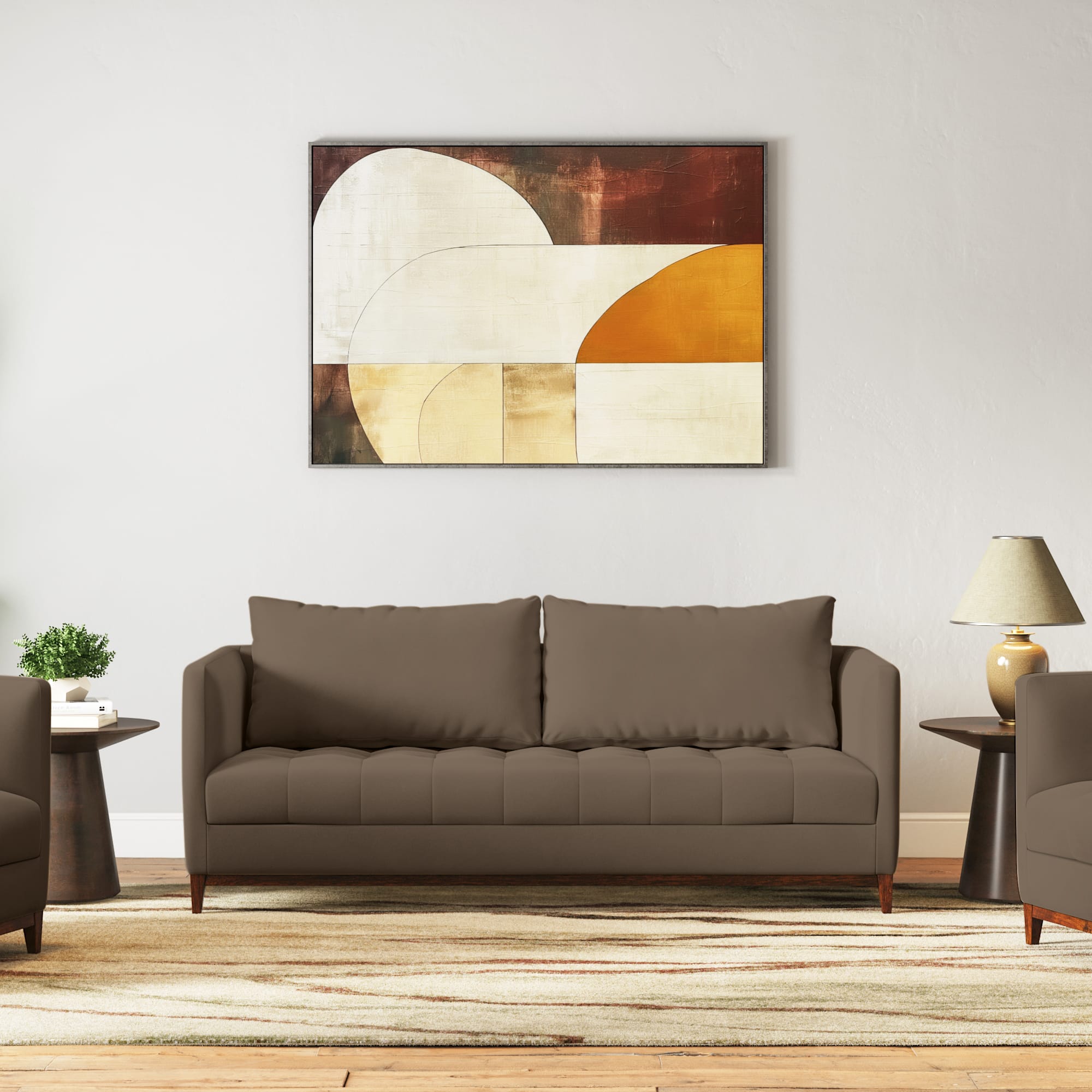 Florence Premium 3 Seater Fabric Sofa in Truffle Beige Velvet Colour