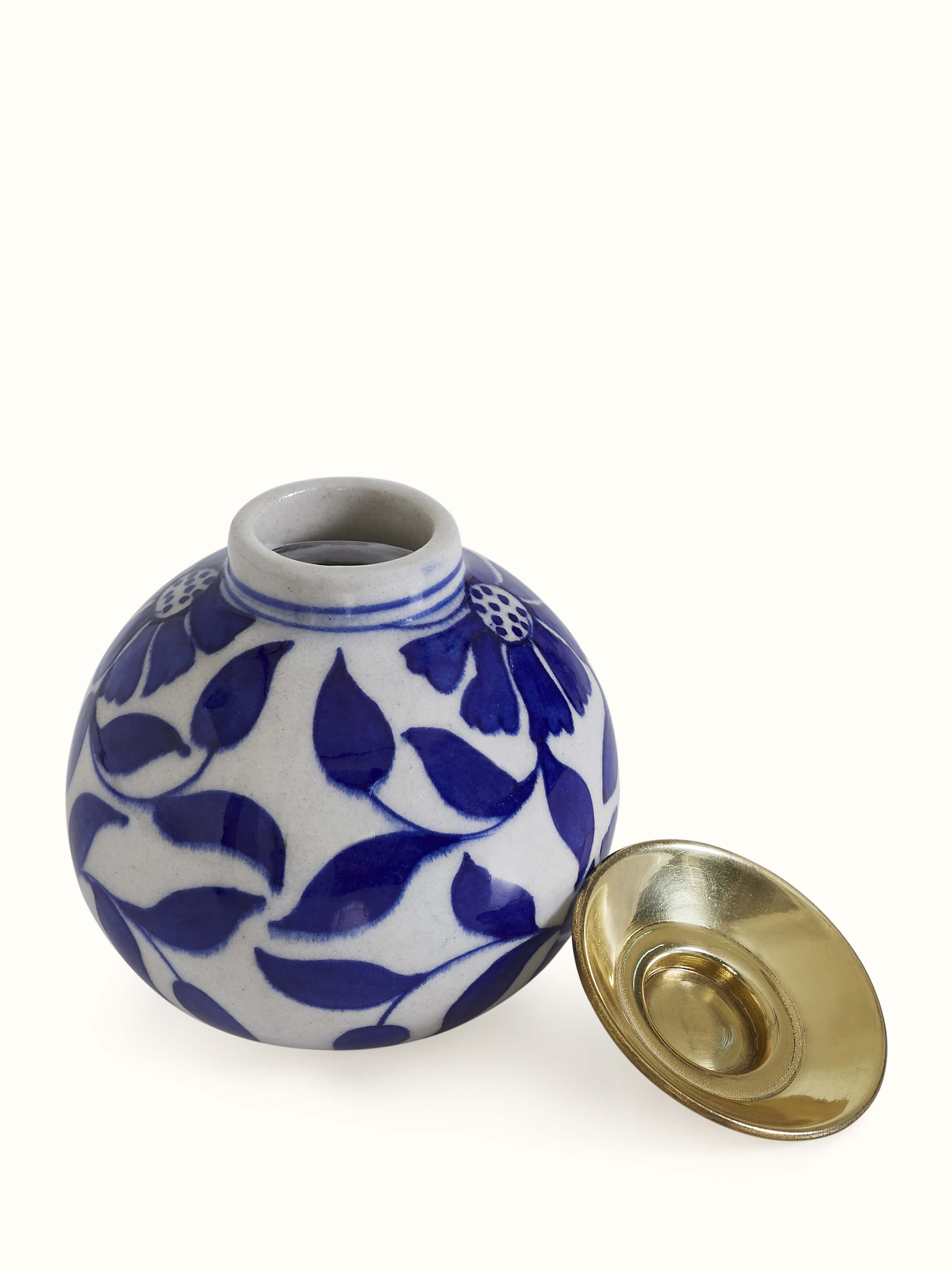 Top view of Blue Pottery Ceramic Aroma Oil Burner