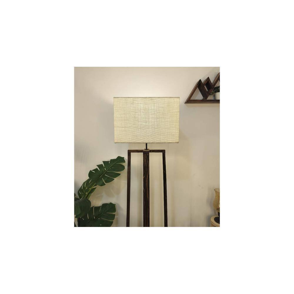 Blender Beige Jute Floor Lamp with Beige Jute Base