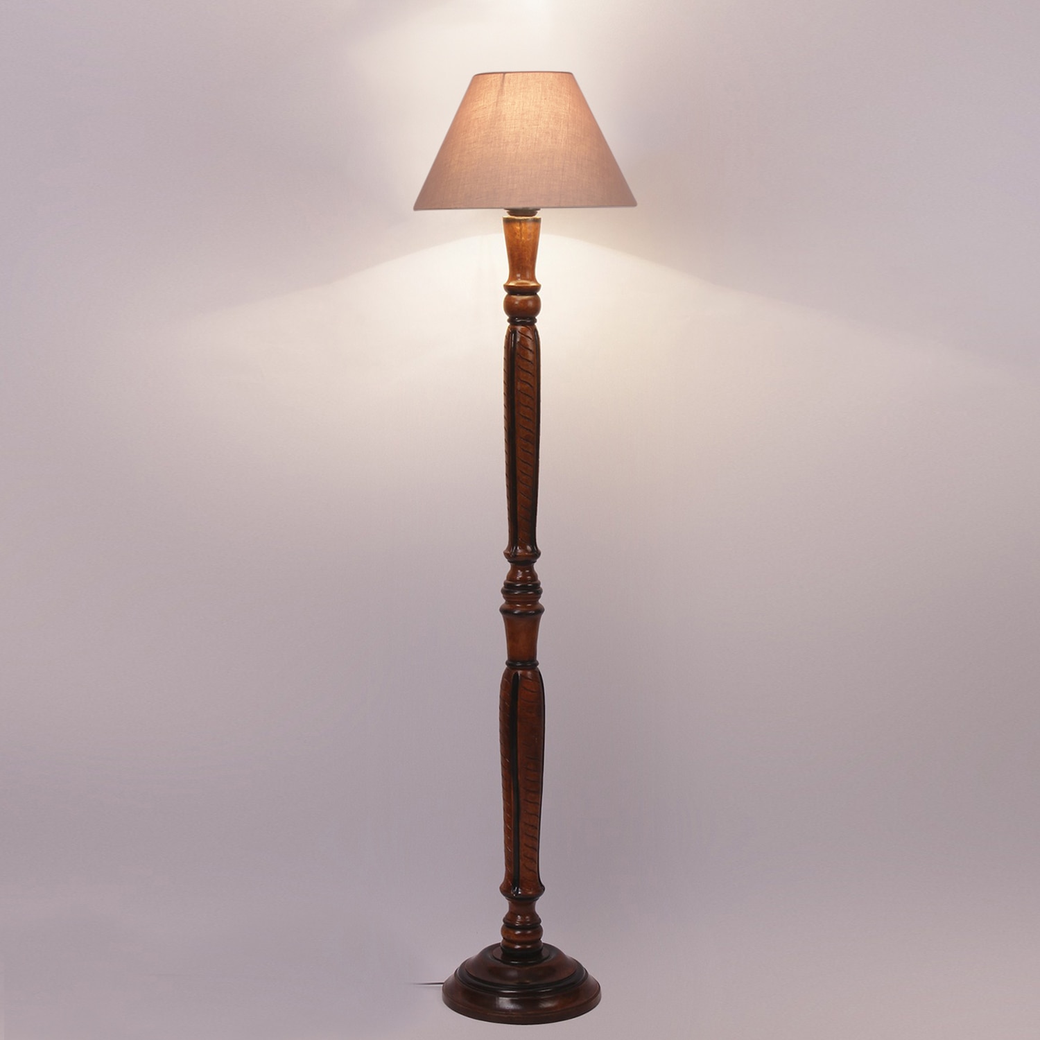 Devansh Wooden Floor Lamp