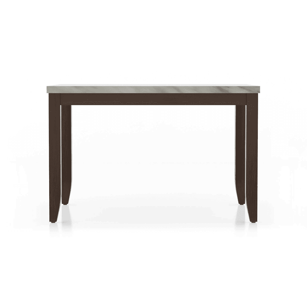 Matteo Stone 4 Seater Dining Table In Dark Walnut Finish