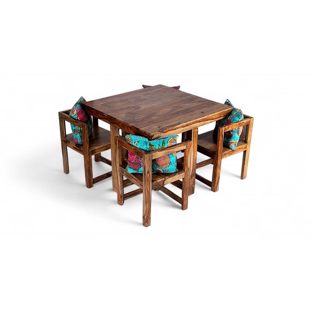 Kingston Sheesham Wood Accent 4 Seater Dining Table