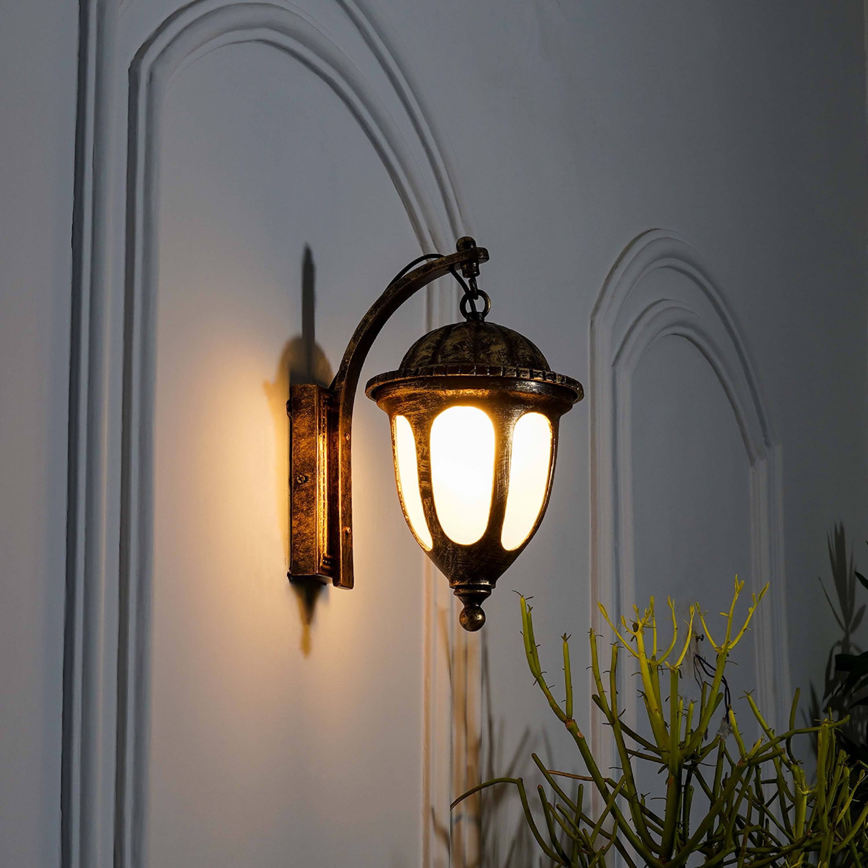 Garrett Gold And Black Outdoor Wall Light