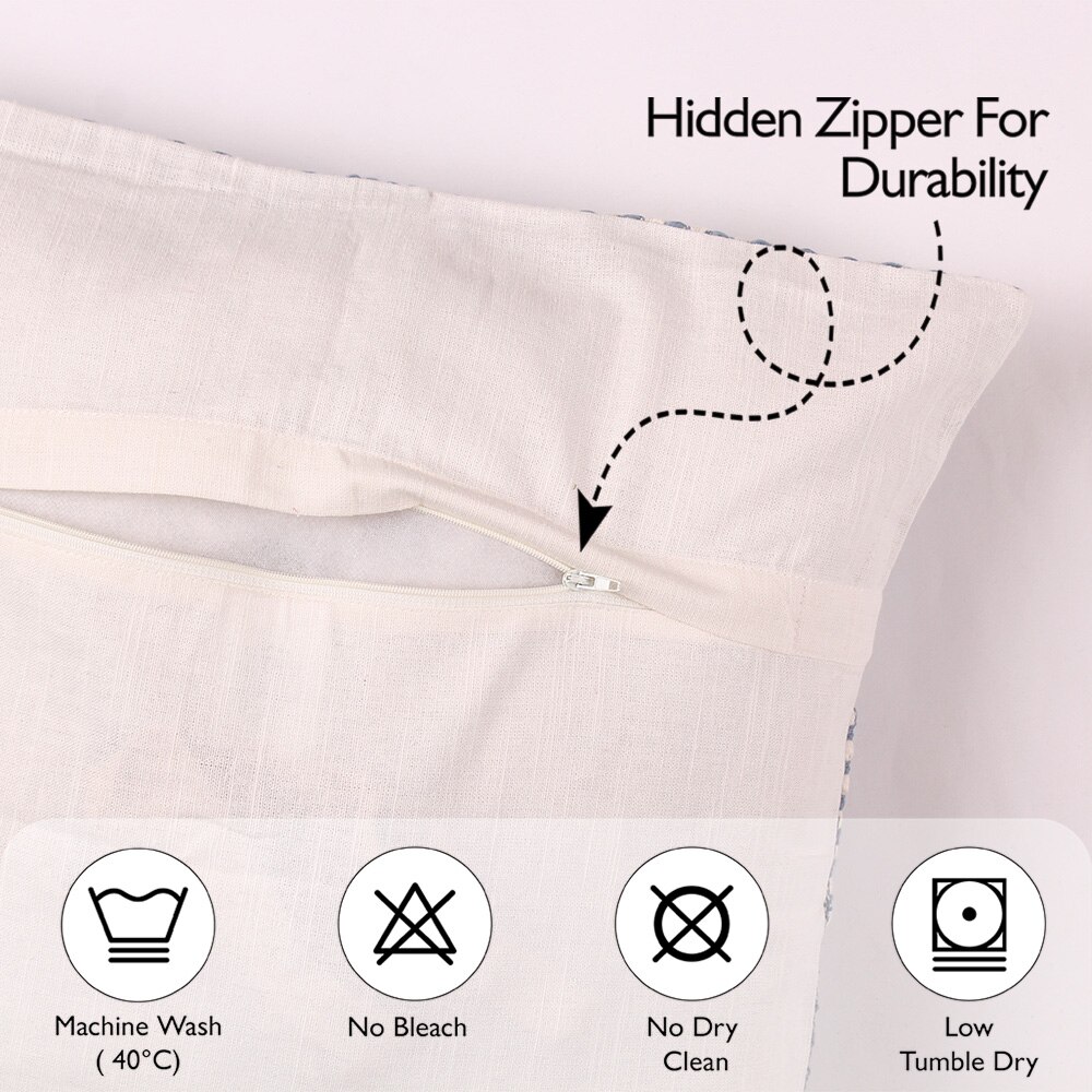 Vindhya Set Of 2 Cushion Covers With Dark Blue Colour