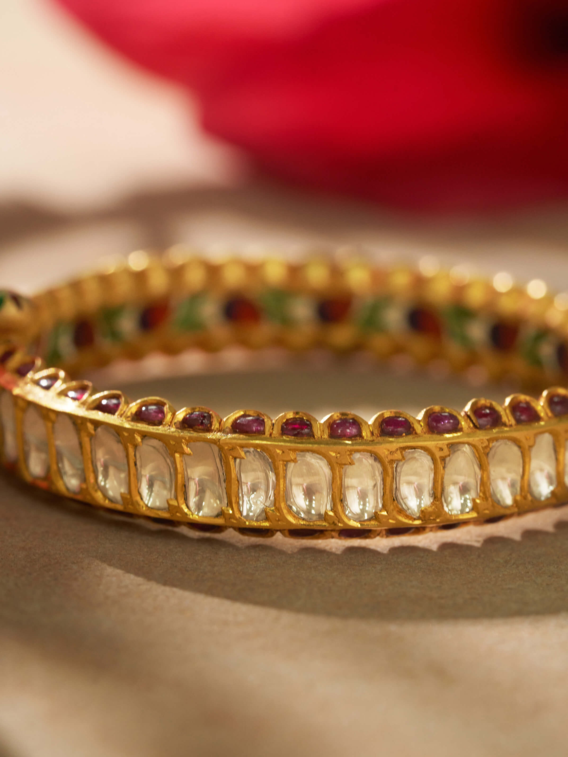 Back view of silversmithing long necklace showing the clasp and overall design.