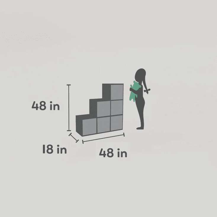 Noughts & Dots Step Storage Cabinet In Oak Colour