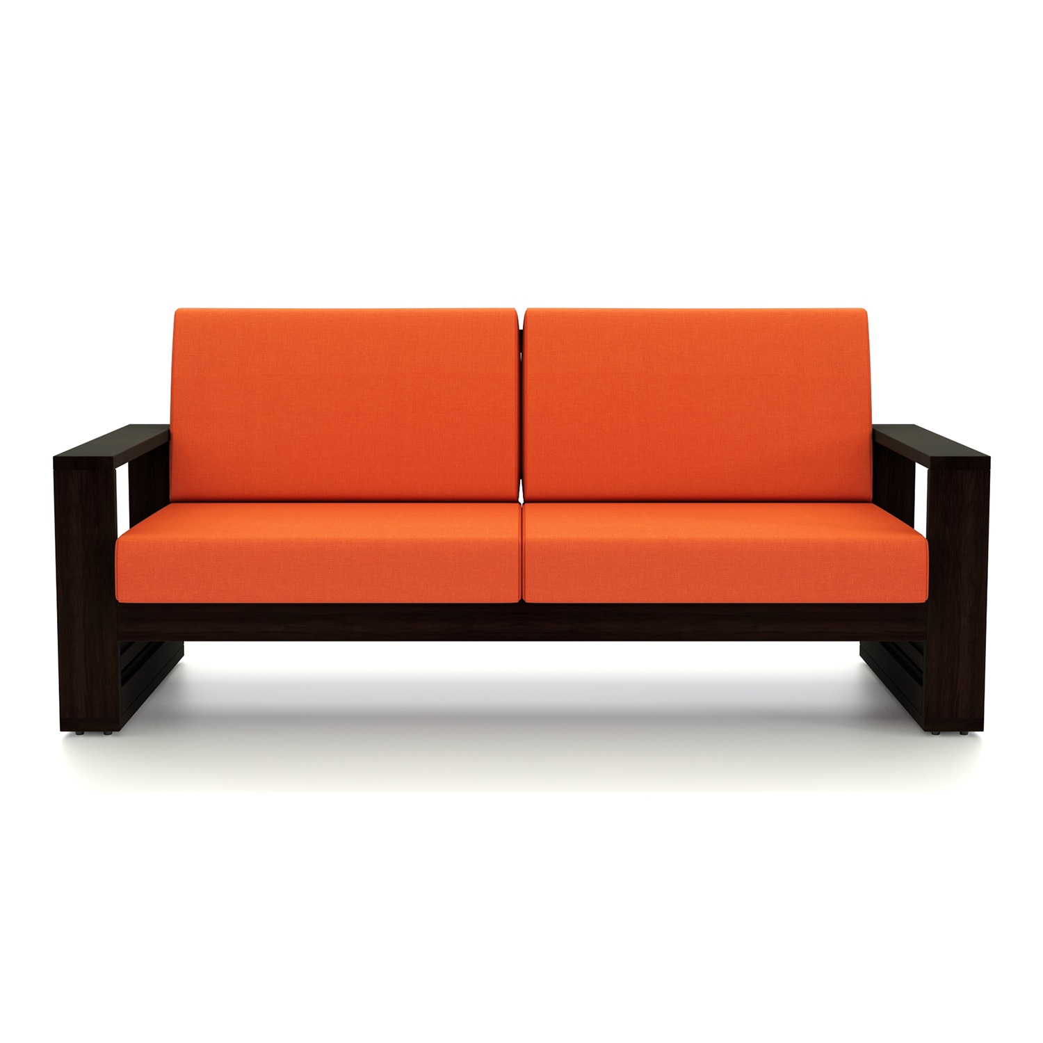 Parson Wooden Sofa - American Walnut Finish (Lava)