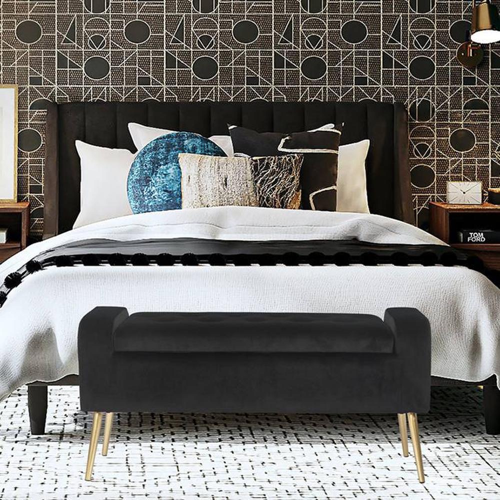 GIgel 2 Ottoman with Storage Color in Black