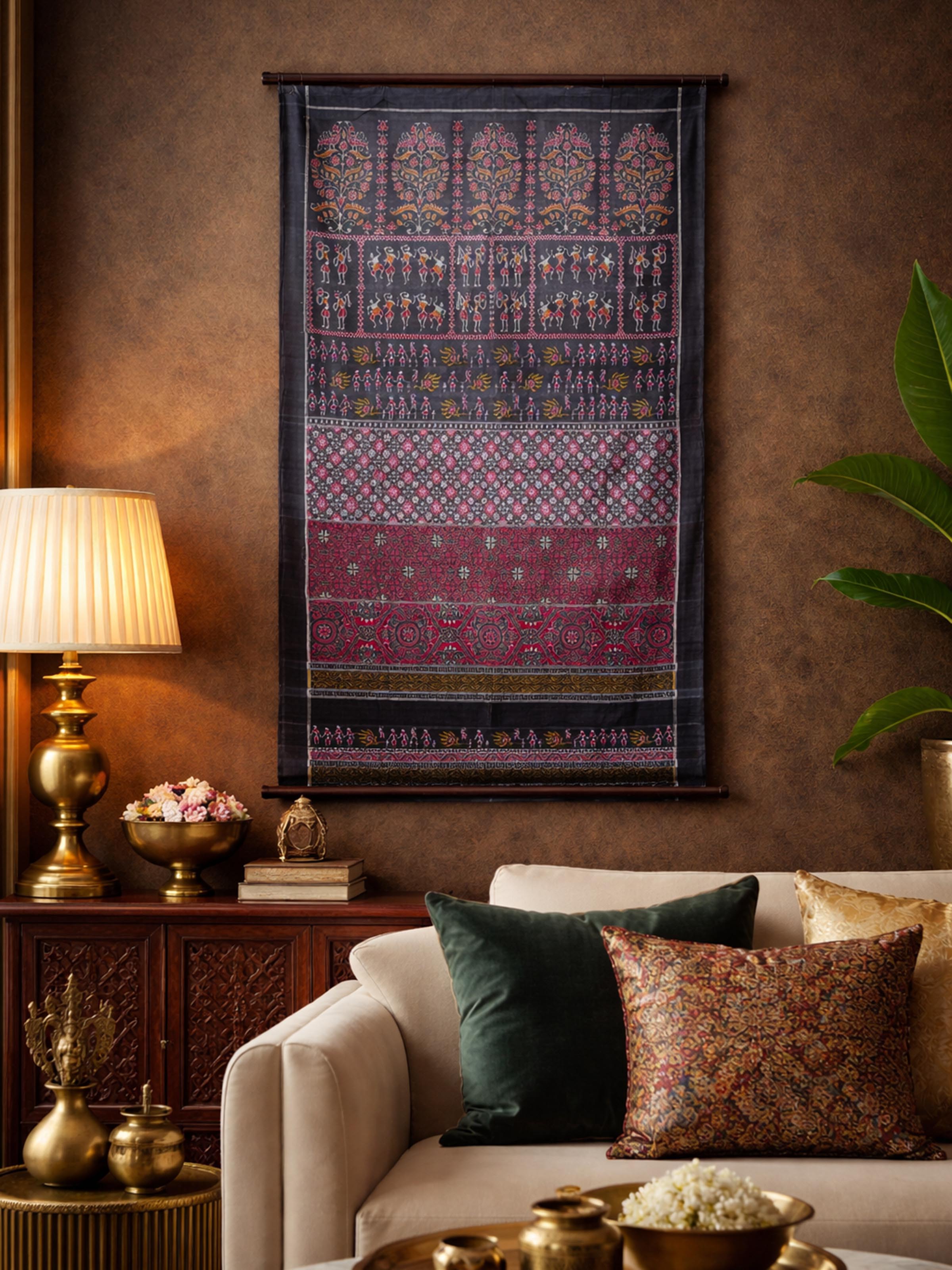 Odisha Ikat Motif Wall Hanging