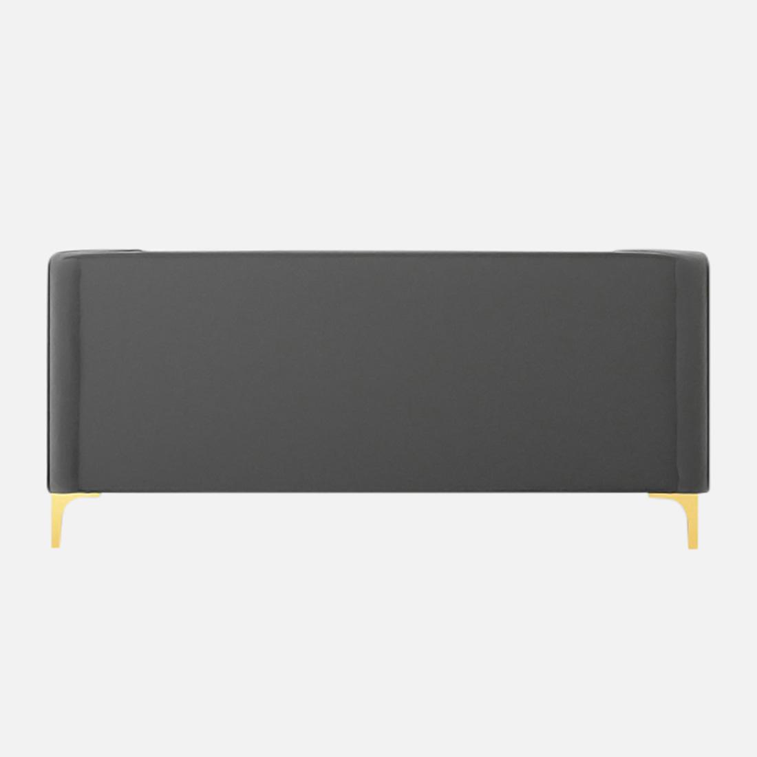 Texude Velvet 2 Seater Sofa Dark Grey