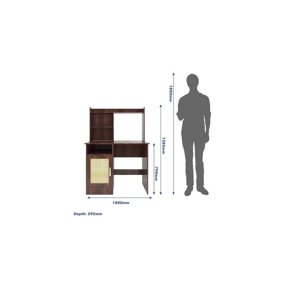 Sayoko Study Table (Rattan Door)
