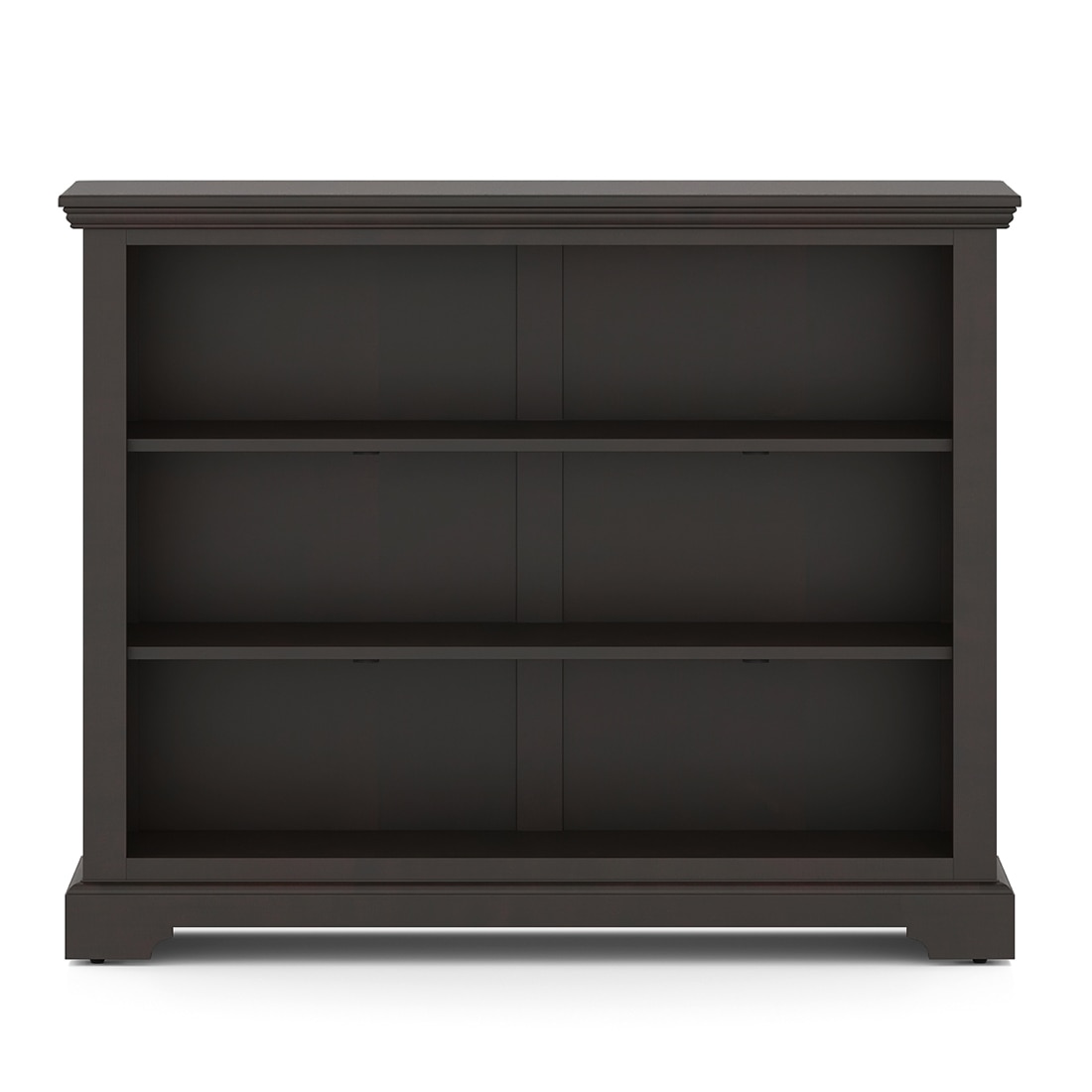 Alexandra Solid Wood Open Book Shelf in American Walnut Finish
