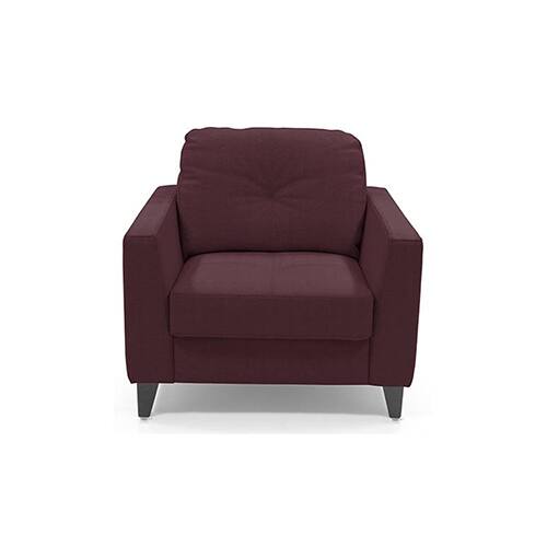 Franco 1 Seater Leather Sofa in Wine Colour