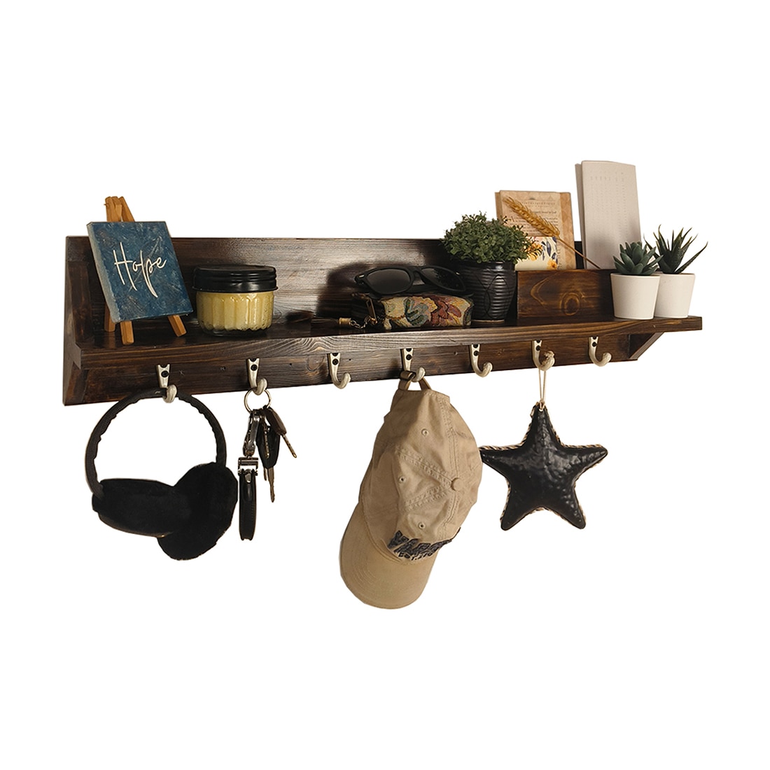 Andre Wooden Wall Organiser With Key Holders-image-40