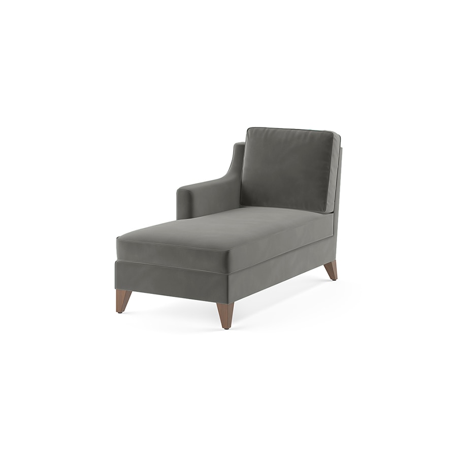 Abbey Sectional Sofa (Colour : Ash Grey Velvet, Cushion : Soft, Seater : Left Aligned 3 Seater + Left Aligned Chaise)