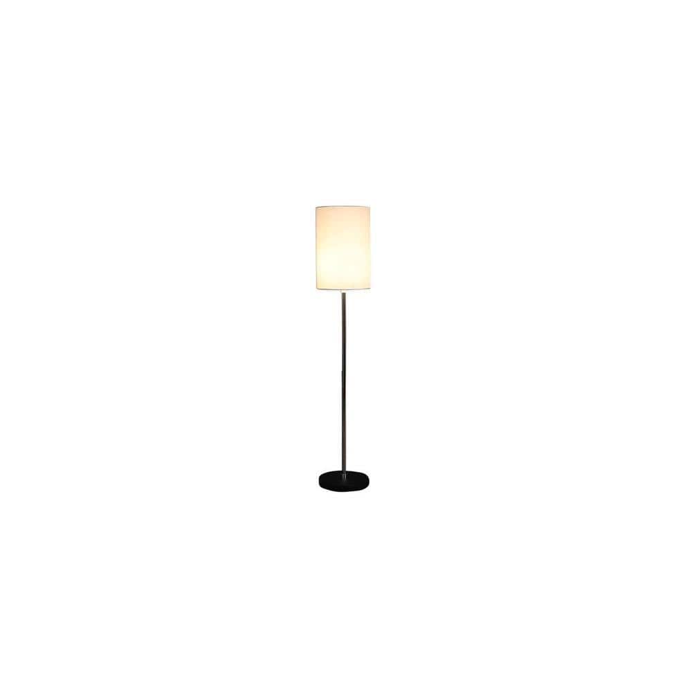 Severin White Cotton Shade Floor Lamp