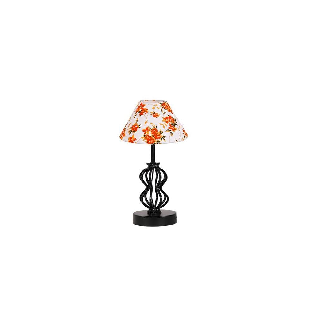 Arielle Multicolor cotton Table lamp with Iron Base