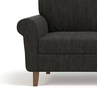 Oxford 3 Seater Fabric Sofa in Graphite Grey Colour