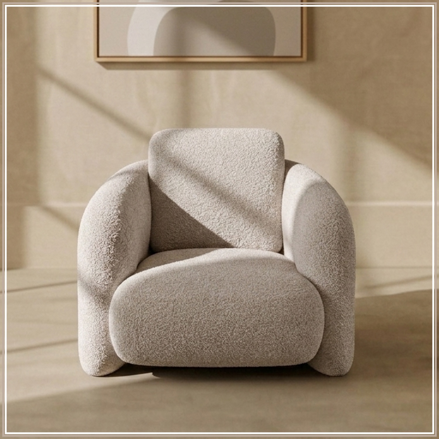 Urbanopulence  Wood 1 Seater With Upholstery Non Storage Sofa In White Colour - Nestroots