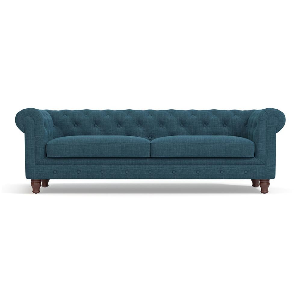 Winchester Luxe 3 Seater Fabric Sofa in Colonial Blue Colour