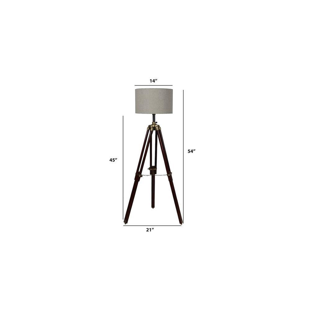 Shaylene Natural Linen Shade Floor Lamp