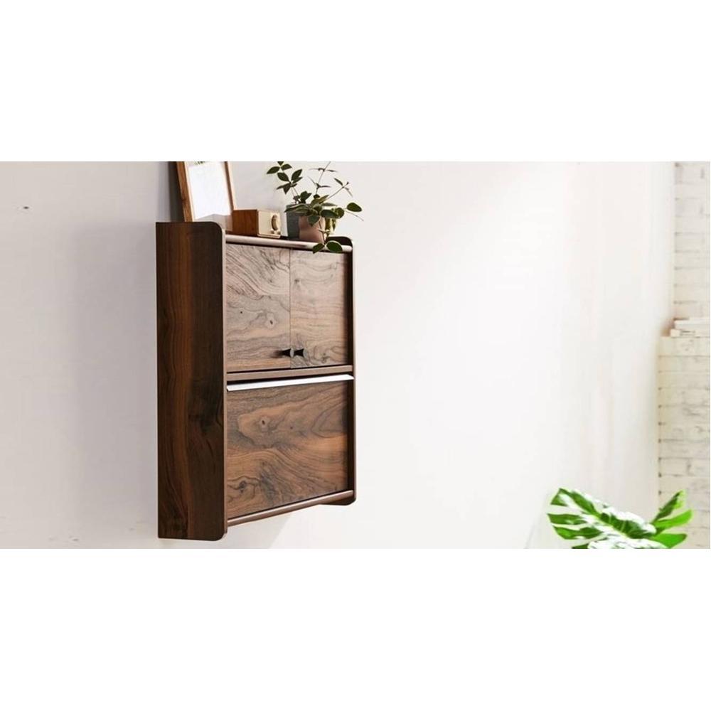 WOODENMOOD Rectangular Wall Cabinet Cum Study