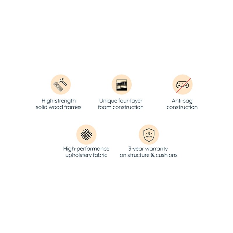 Winchester Sofa Set (Colour : Pebble Grey , Seater : 3+1+1)