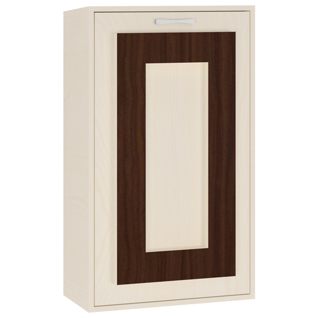 Calypso Wall Mounted Folding Study Desk and Built In Bookshelf in Light Wood Coffee Walnut Colour