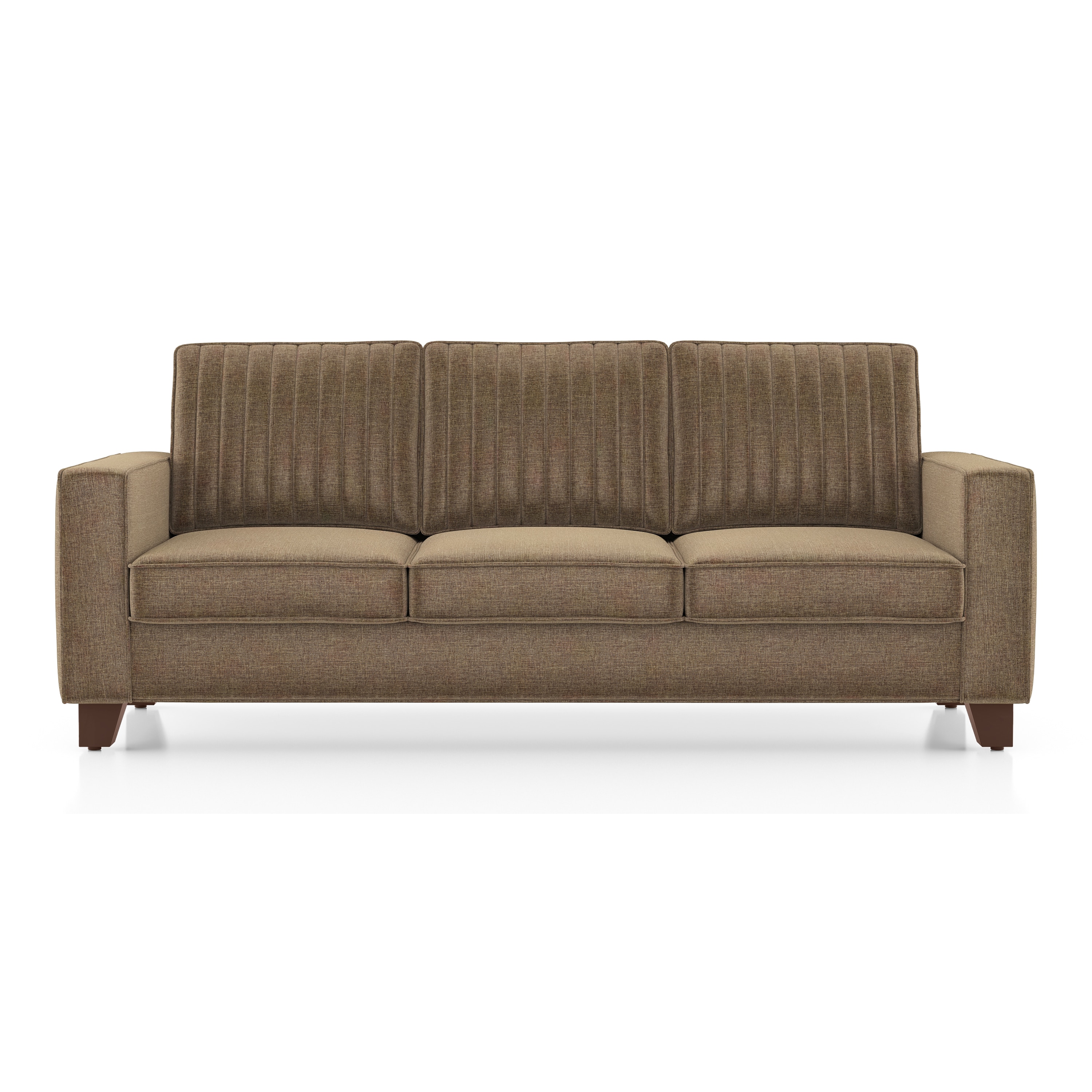Apollo Neo 3 Seater Fabric Sofa in Dune Colour (Back Height : Regular, Cushion Type : Soft)