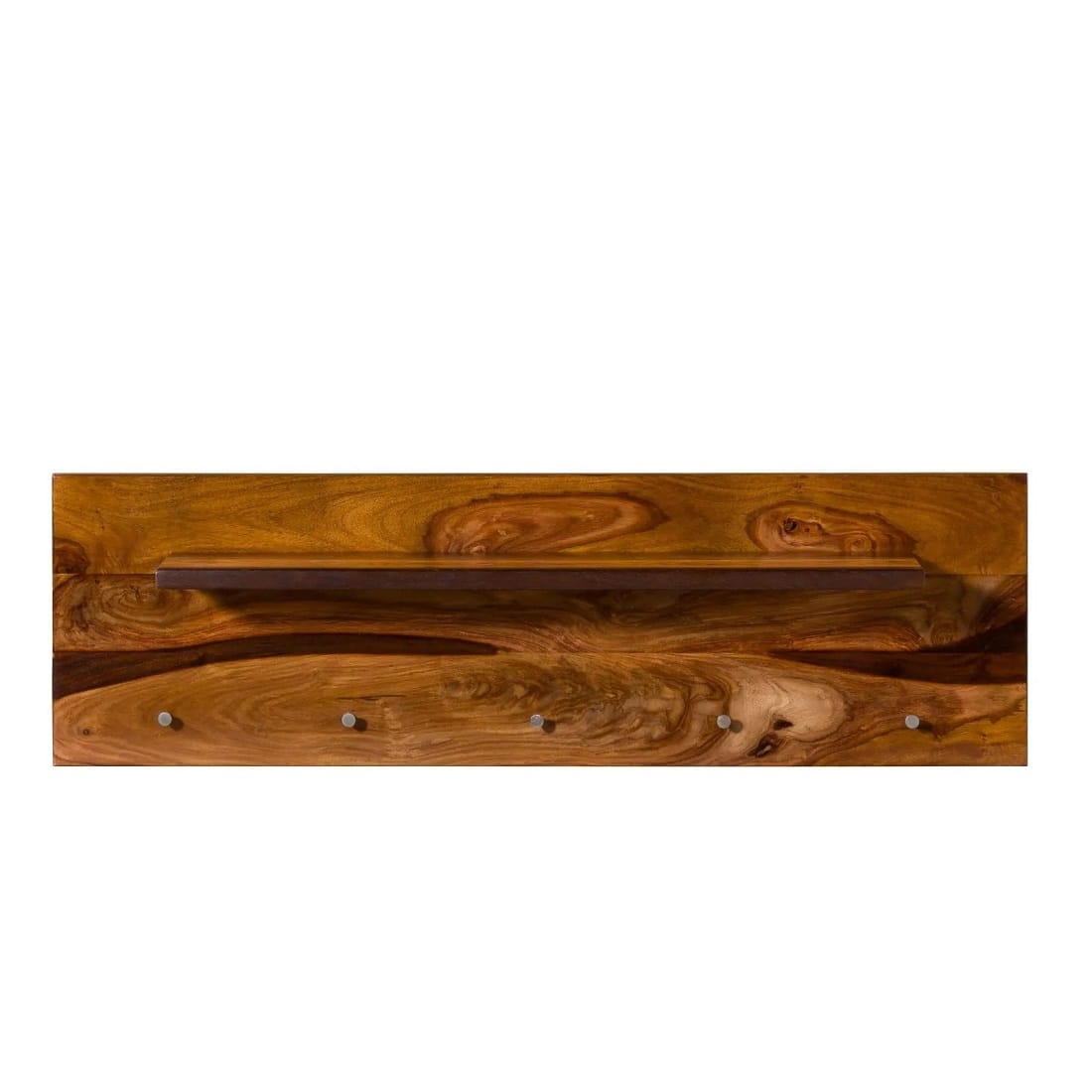 Monte Solid Wood wall Shelf In Provincial Teak Finish - Demiwall