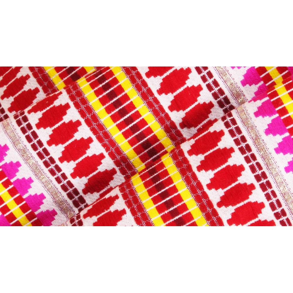 Acrylic Striped Cushion Cover with Lace Set of 2 (24 X 24 Inches)