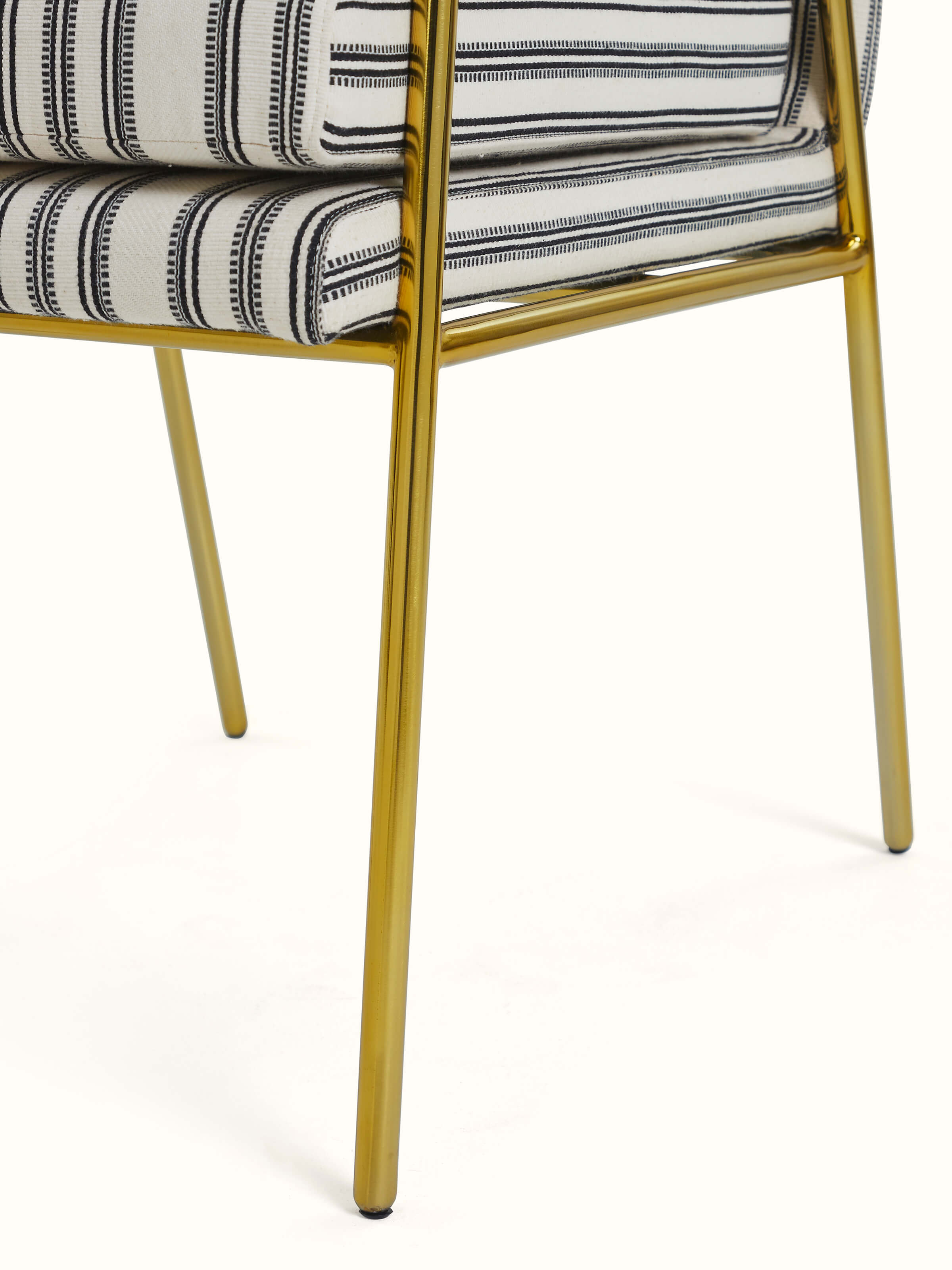 Detailed view of Upholstered Metal Study Chair highlighting the quality fabric and durable metal frame.