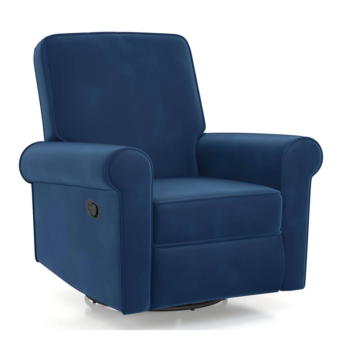 Diaz Rocker Swivel Recliner in Blue Micro Velvet Colour
