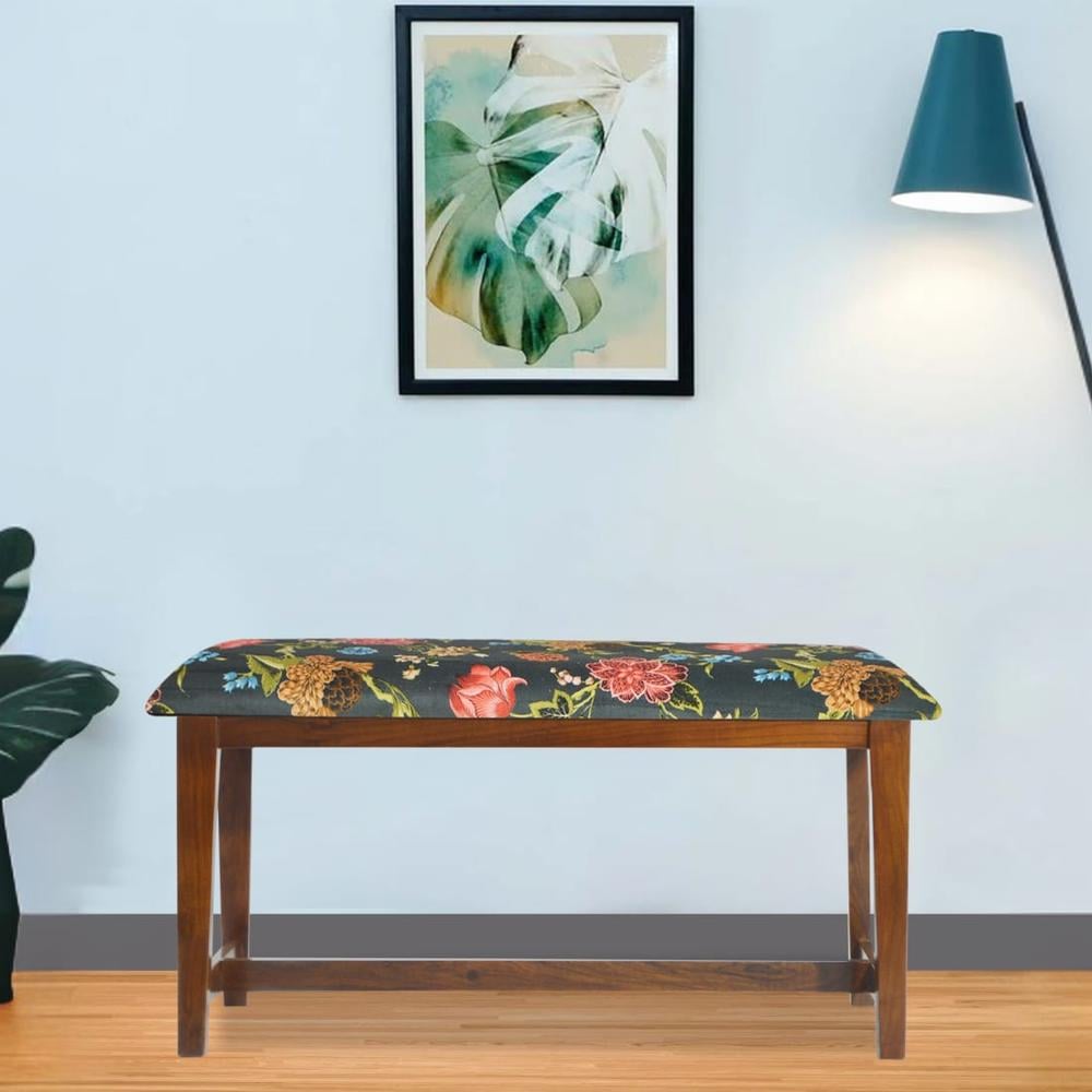 Asseson Solid Wood Bench In Provincial Teak Finish