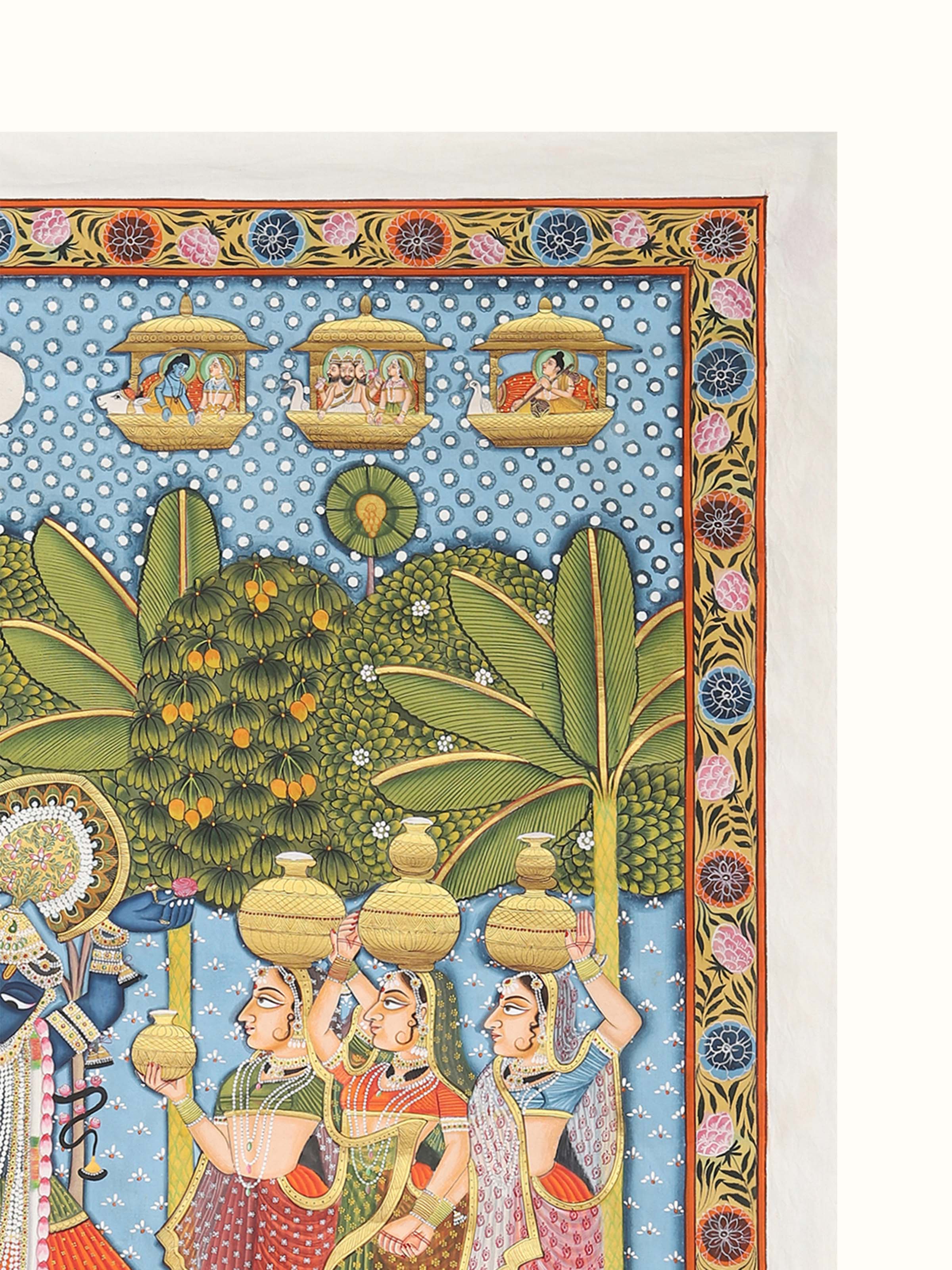 Dancing Shrinathji Pichwai Painting