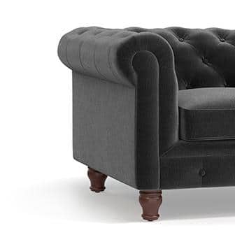 Winchester Premium 4 Seater Fabric Sofa in Pebble Grey Colour