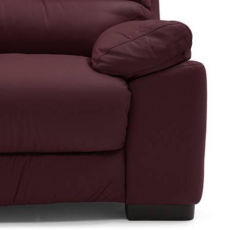 Thiene 3 Seater Leather Sofa in Wine Colour