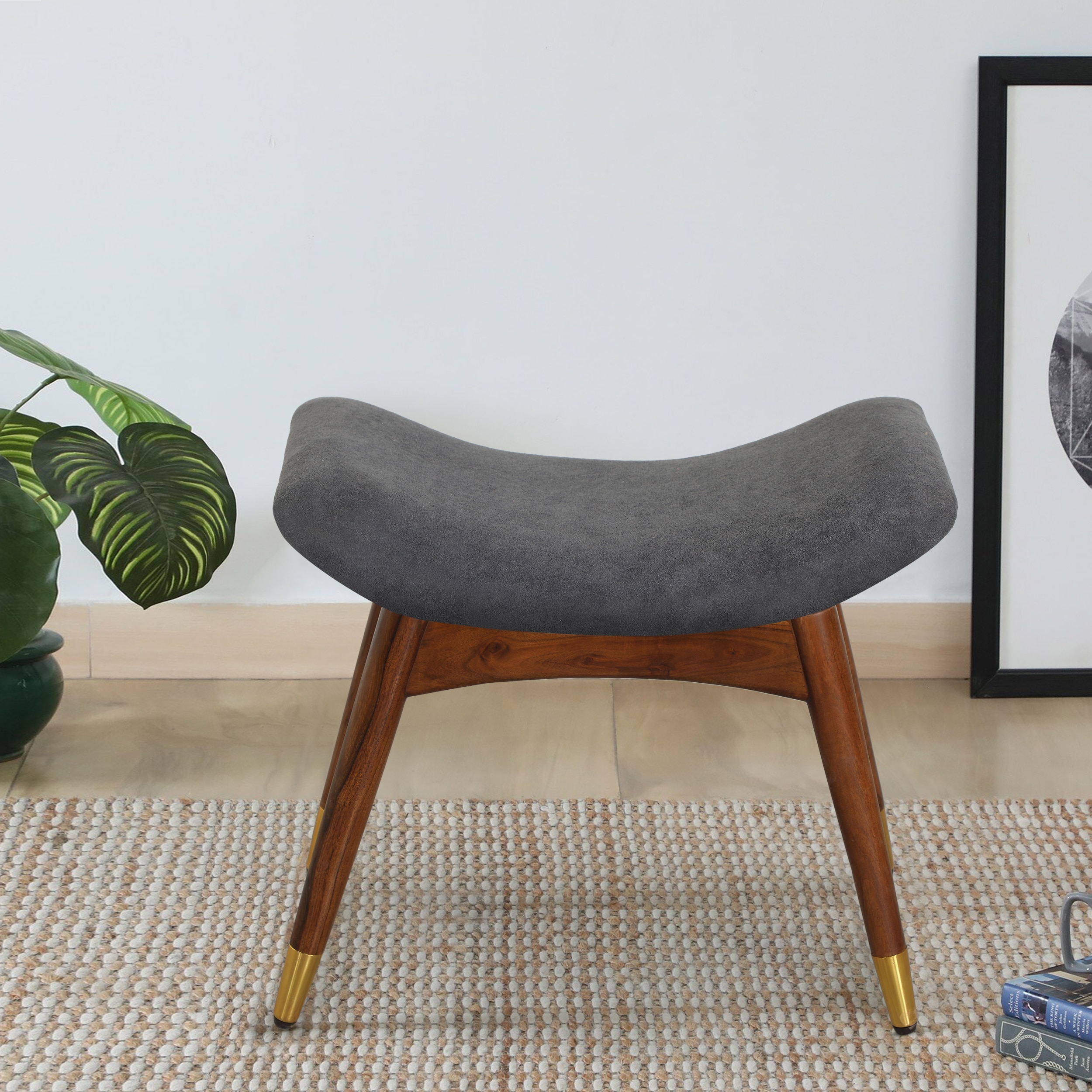 Zuno Seating Stool in Beige Color - Globally Indian