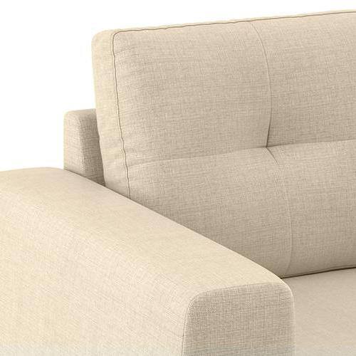 Edward 3 Seater Fabric Sofa (Pearl White)