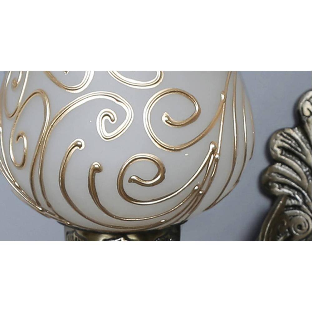 Gypsy Antique Metal Double Wall Mounted Lamp with Multicolor Mosaic Glass