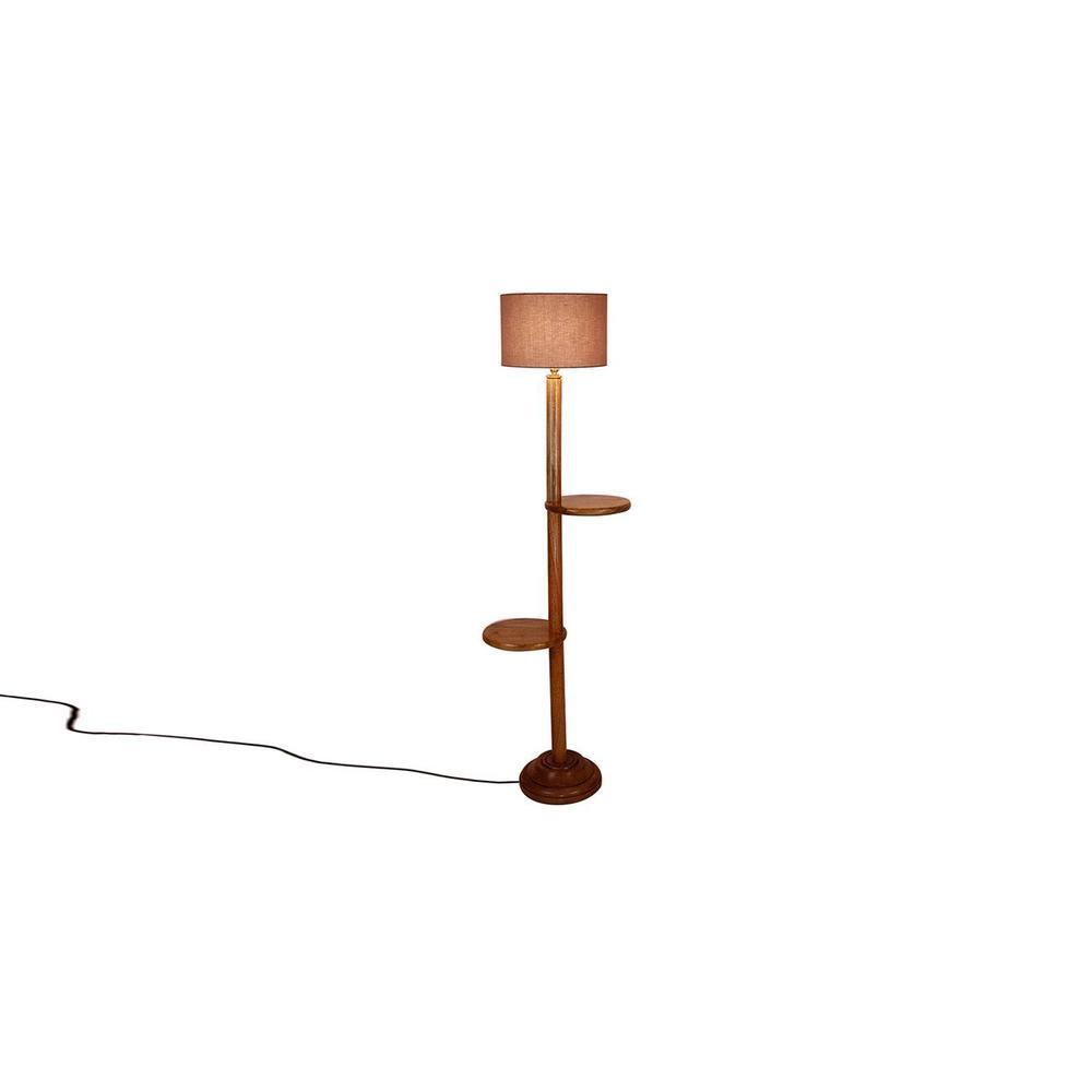 Hillary Grey Cotton Shade Floor Lamp