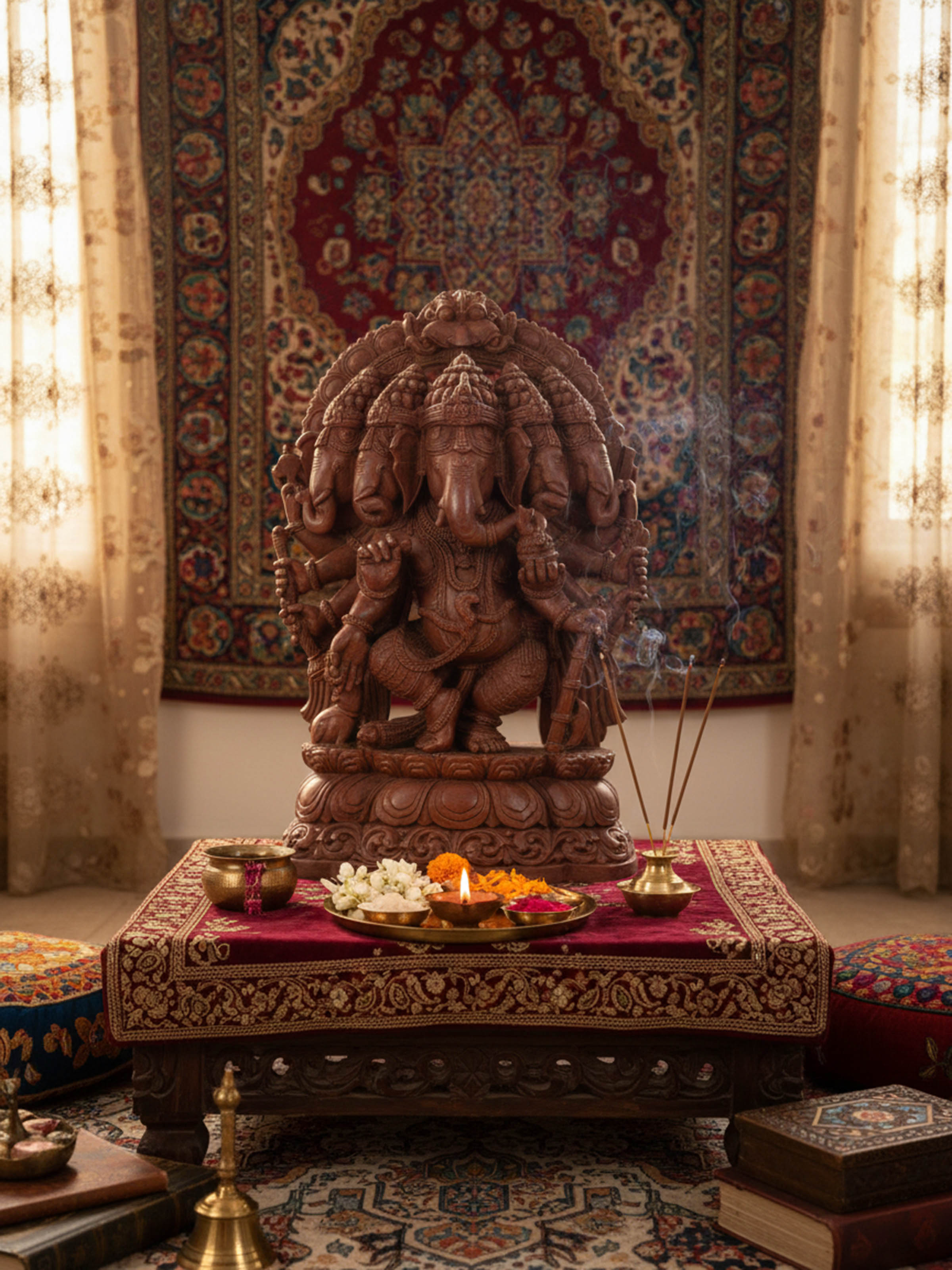 Stone Carved Ganesha Idol