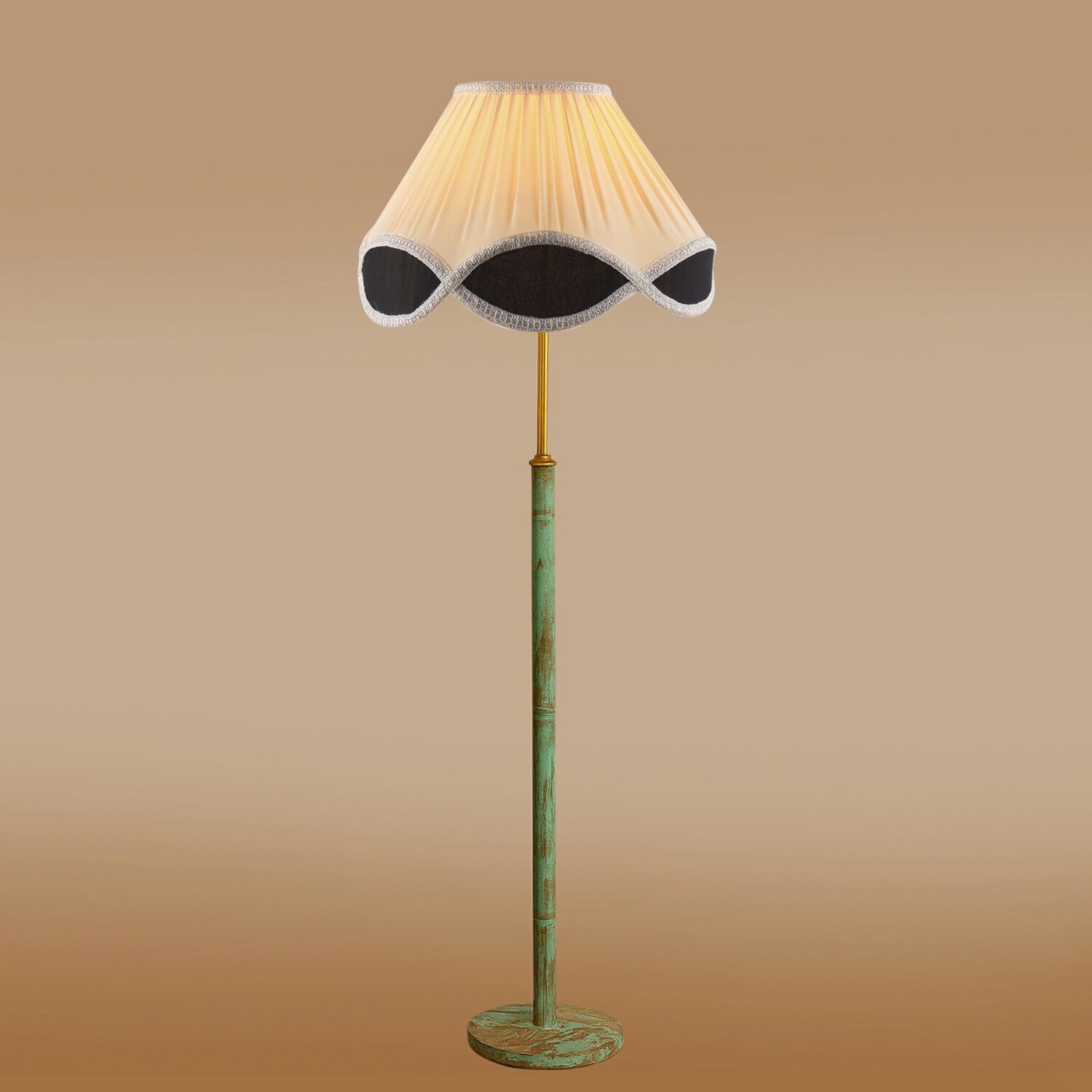 Devansh Wood & Metal Floor Lamp