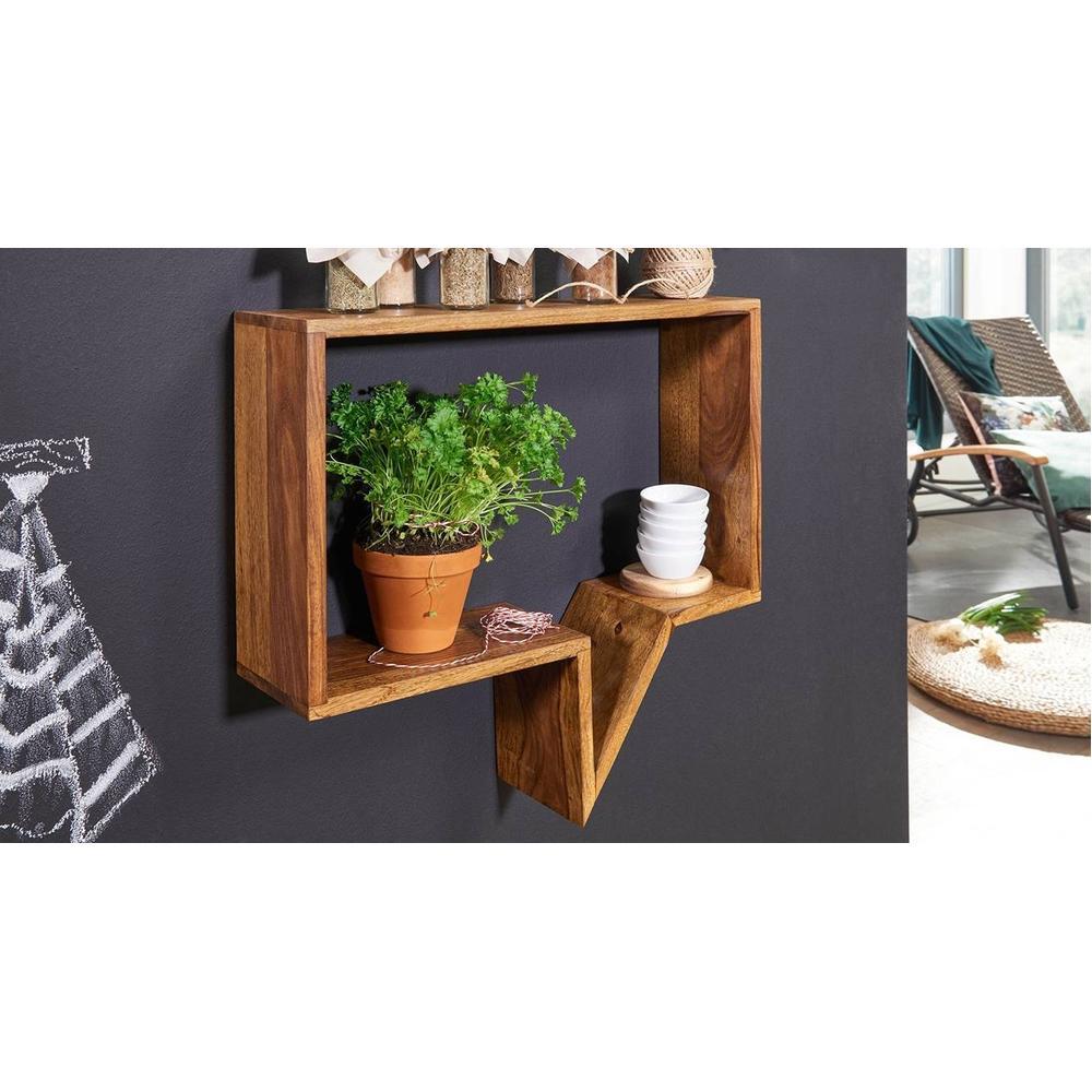 WOODENMOOD Rectangular Wall Rack