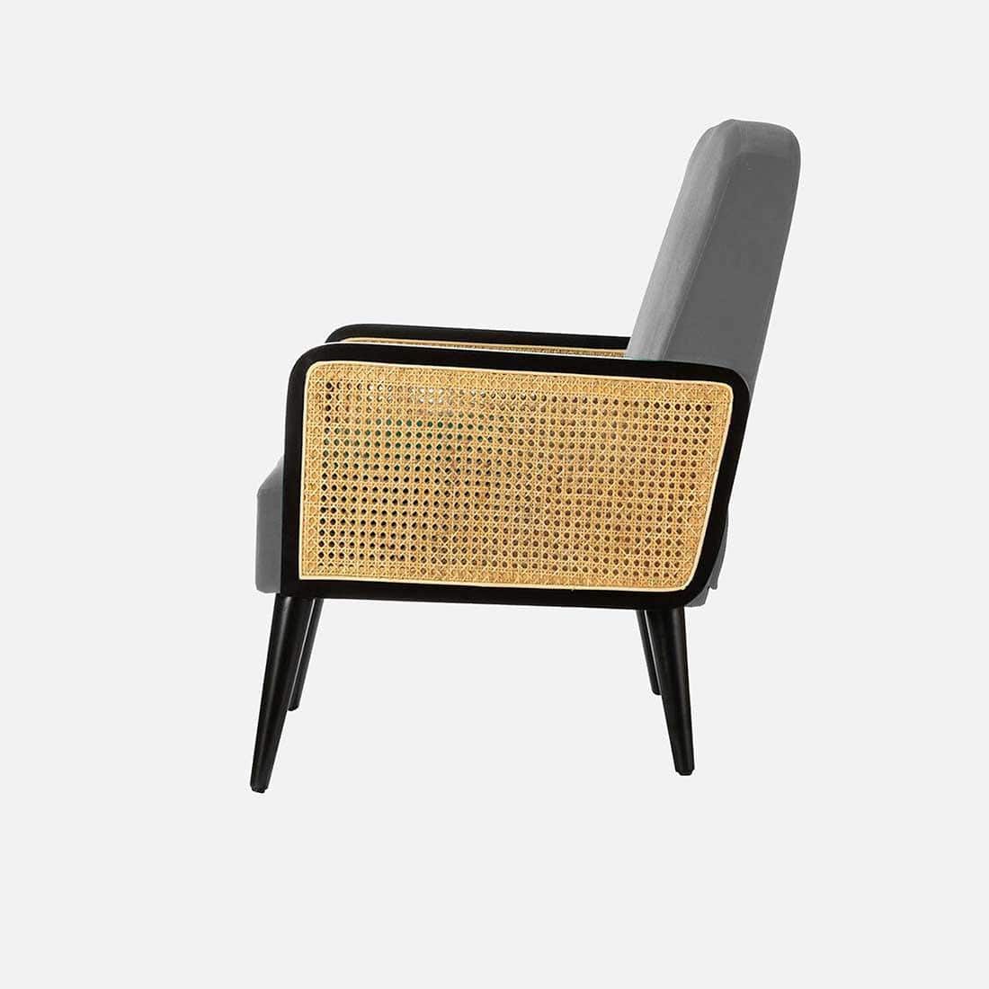 Haden Ratan Accent Chair in Grey Colour