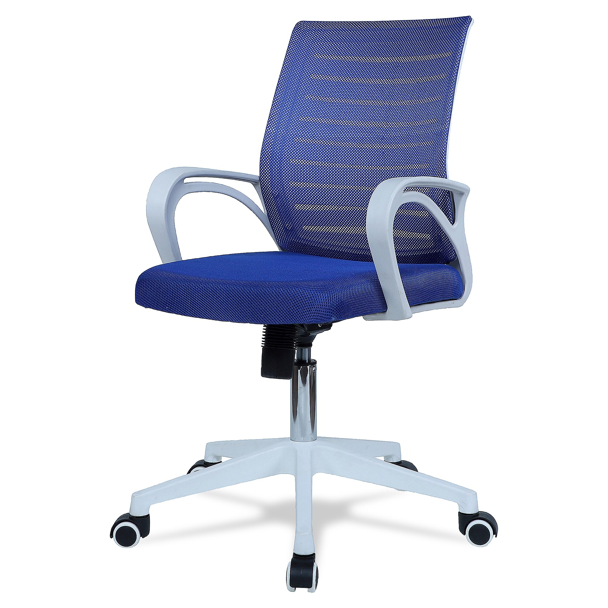 Mmarveal Mid Back Ergonomic Chair in Blue Colour