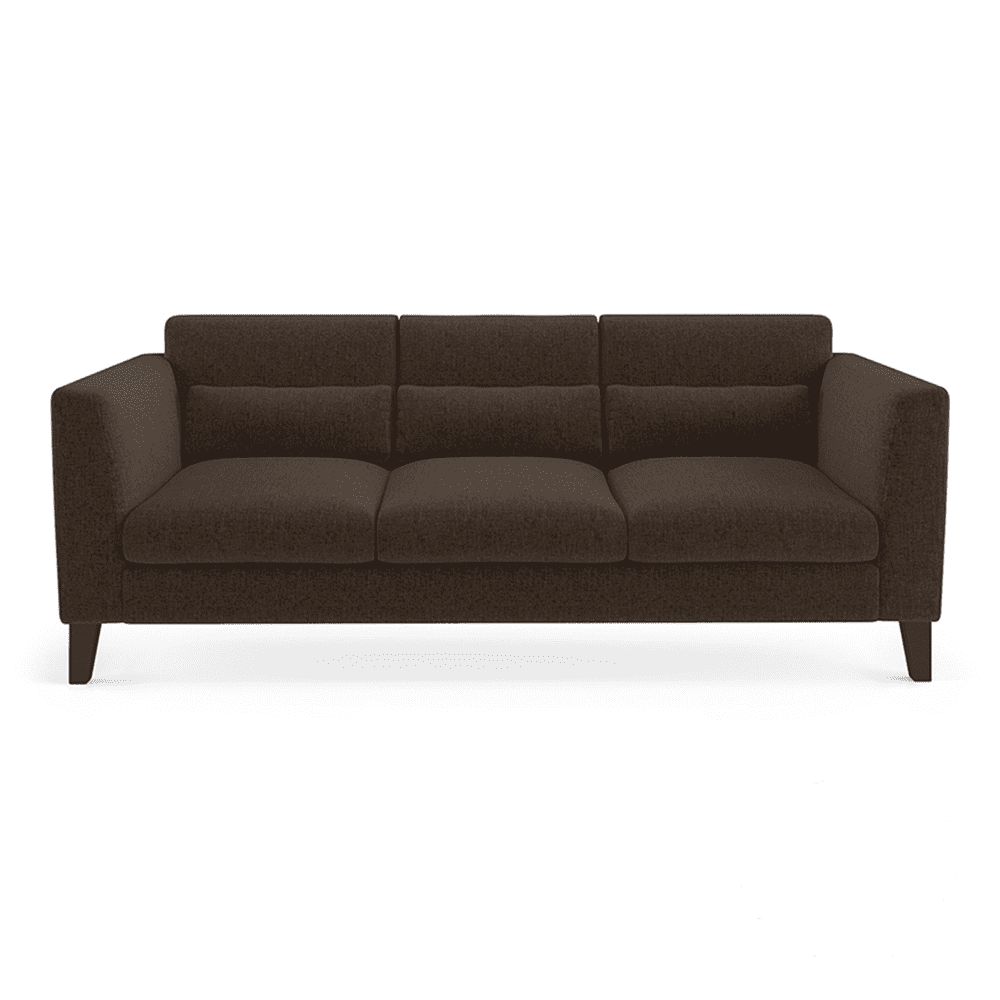 Lewis 3 Seater Fabric Sofa in Mocha Colour