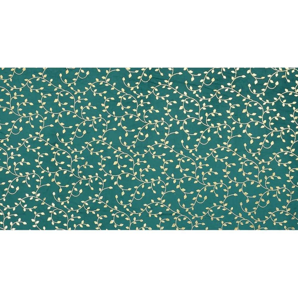 Velvet Golden Foil Pack of 2 Pieces Blackout Window Curtain