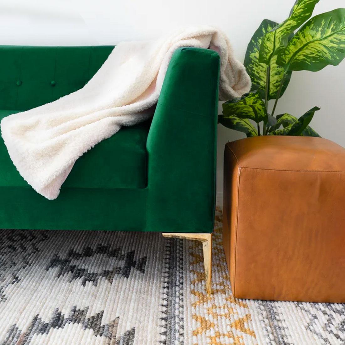 Alpha Fabric Sofa - Green